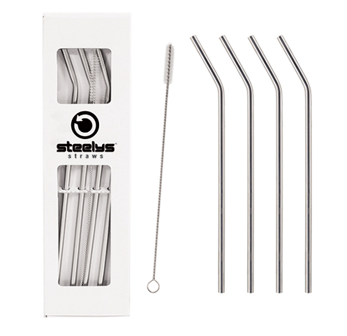 5-Pack Stainless Steel Straw Set, Reusable and Sustainable