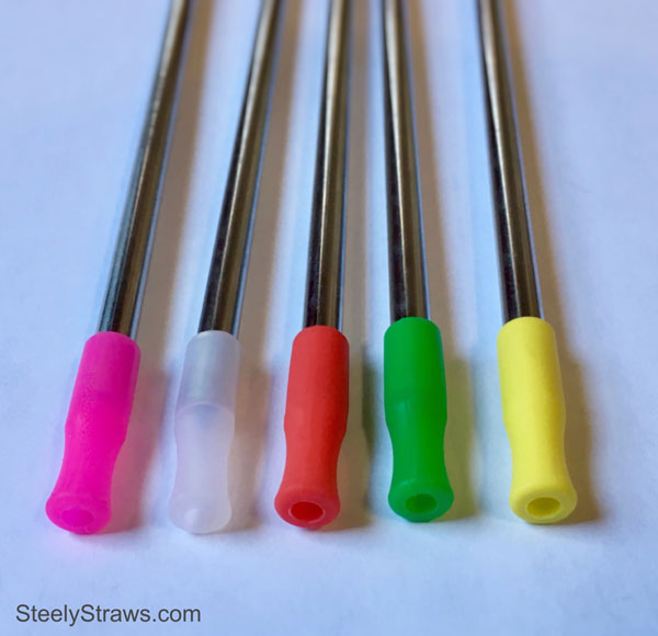 Stainless Steel Straws, Reusable Metal Straws With Silicone Tips
